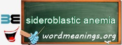 WordMeaning blackboard for sideroblastic anemia